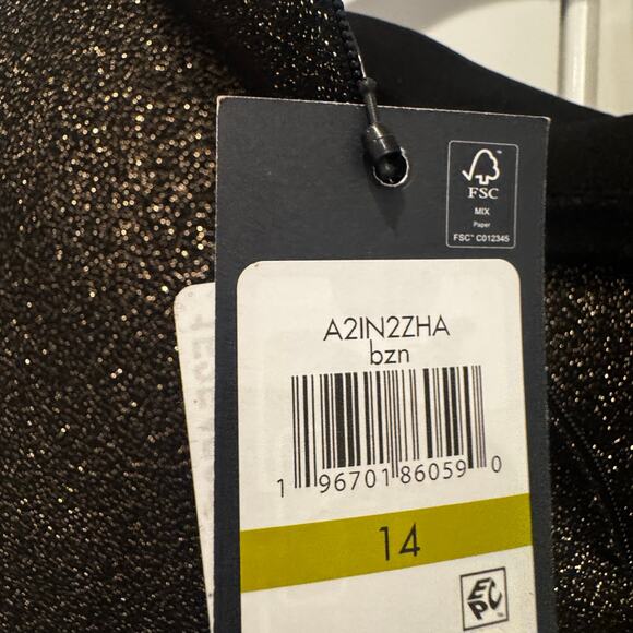 Tommy Hilfiger Women's Stretch Sheath Dress Sleeveless Gold Size 14 NWT - Picture 11 of 14